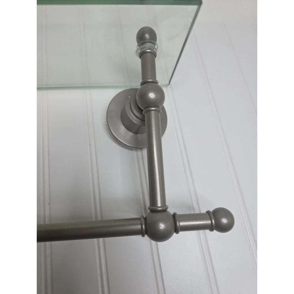 Allied Brass Astor Place 22 Inch Vanity Integrated Towel Bar Glass Shelf NEW